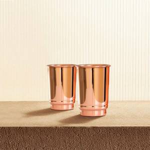 Ensemble de deux verres en cuivre à double paroi écologiques, élégants, faits à la main, classiques, grande capacité, pour la maison, la cuisine, la salle à manger, le bar - Product Image 3