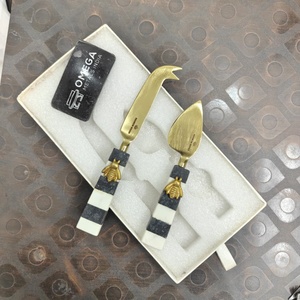 Hot Selling Stainless Steel <b>Cheese</b> Knife <b>Set</b> Marble Handle Modern Simple Design 5 Inch Dishwasher Safe Home Kitchen Use - Product Image 4