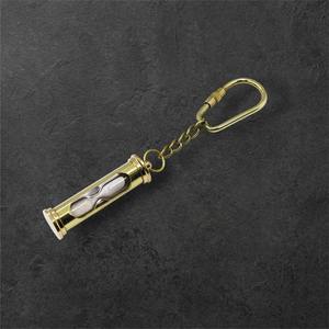 พวงกุญแจจับเวลาทรายทองเหลืองหรูหราถือกุญแจสไตล์โบราณใช้พวงกุญแจ - Product Image 2