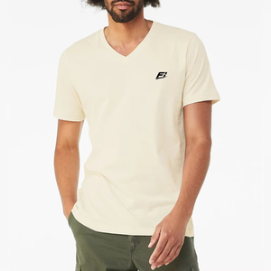 Camisetas de Hombre al por Mayor, Jersey Suave, Algodón Ligero, Cuello en V, Manga Corta, Ropa Casual Urbana, Proveedor de Ropa Personalizada - Product Image 1