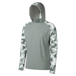 Camisetas de Pesca de Manga Larga de Secado Rápido y Transpirables, 100% Poliéster, UPF 50, Diseño Personalizado, Máscara Facial, Sudaderas con Capucha para Pesca, Venta al Por Mayor Personalizada - Product Image 1