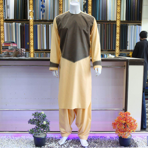 <b>Men</b> Traditional Afghan Clothing Long Sleeve Shalwar Kameez Set Lightweight Breathable Fabric For Summer And Winter - Product Image 2