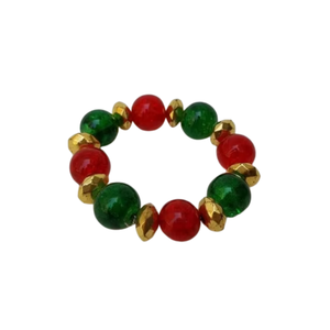 Anneaux de serviette perlés colorés, design élastique, pour mariage |   Décoration de table, accessoires de table décoratifs, ensemble de porte-serviettes festifs - Product Image 4