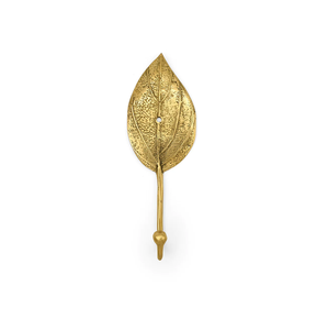 Timbre de Puerta de Latón Antiguo con Forma de Hoja, Timbre Decorativo de Metal con Acabado Vintage, Herraje Rústico para Puerta de Casa - Product Image 2