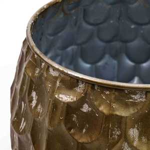 Hammered Iron Modern Flower Pot Planter Decorative Plant Container <b>Textured</b> <b>Powder</b> Coated Bowl for Indoor/Outdoor Home Decor - Product Image 2