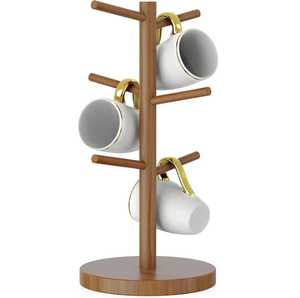 Minimalist Metal Double Tier Cup Rack Standing <b>Storage</b> Holder for <b>Kitchen</b> Tableware Durable Baking Paint Finish - Product Image 4