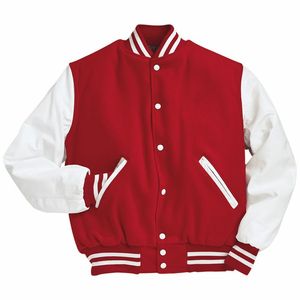 2025 Winter Collection Stylish Men's Bomber Varsity Jacket 100% Cotton Breathable Stand Collar Front Logo - Product Image 3