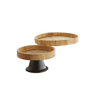 Juego decorativo de 2 soportes metálicos de ratán para Tartas, decoración del hogar, superventas, nuevo diseño, soporte para tartas - Product Image 1