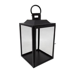 Lanterne décorative unique en verre et fer, finition argentée brillante, design moderne, porte-bougie pour la décoration de fête - Product Image 3