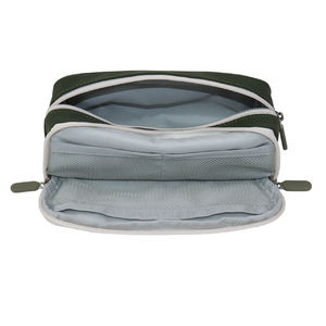 Zipper Closure and Brand Patch A5 Size <b>Stationery</b> <b>Set</b> Water-Resistant SENDA Lavender Nylon Simple Pencil Case - Product Image 4