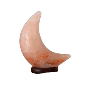 Bulk Export Grade Himalayan Pink Salt Crescent Moon Shaped Table Lamp Wholesale - Product Image 2