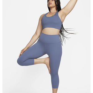 New Women's High Elasticity Plus Size Gym Sportswear Set Elastic <b>Waist</b> Length Yoga <b>Leggings</b> Bra Breathable Running Jogging - Product Image 1