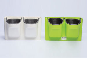 Grossiste Personnalisé Double Plastique Intérieur/Extérieur Fleur/Pot de Plante Verte Tenture Murale Couleur Vert Blanc pour Utilisation - Product Image 3