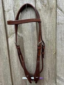 Têtière en cuir occidental faite à la main de haute qualité, ornée de motifs sculptés à la main, pour équipement de cowboy et d'équitation - Product Image 4