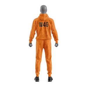 Ensemble de survêtement sportif 2-en-1 personnalisé pour homme avec capuche et fermeture éclair, pantalon de jogging en polyester/coton extensible dans les quatre sens, écologique et respirant - Product Image 2