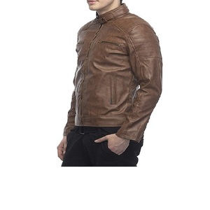 Chaquetas de Cuero para Motociclistas, Casuales, Negras, de Alta Calidad, Talla Grande para Hombre, Chaquetas de Cuero Vegano Personalizadas y Elegantes para Hombre - Product Image 1