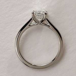 Radiant Cut Moissanite Engagement <b>Ring</b>, 2 CT White Gold <b>Solitaire</b>, 925 <b>Silver</b> Minimalist 4 Prong <b>Ring</b> - Product Image 2