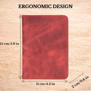 Regalo Corporativo, Porta Pasaportes Unisex de Cuero Genuino Ecológico, Cartera de Viaje Personalizada con Bloqueo RFID, Funda Protectora, PTH-0165 - Product Image 2
