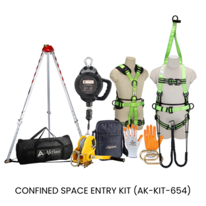 Kit de protection contre les chutes industrielles Harnais de sécurité complet Ceinture de sécurité réglable Équipement de sauvetage pour la construction et l'entretien - Product Image 1