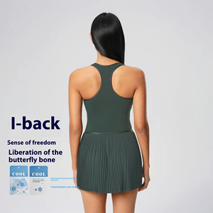Jupe plissée personnalisée pour femme, taille haute, 2 en 1, sportive, pour la course à pied, le tennis, le paddle, le golf, le pickleball, avec poche - Product Image 5