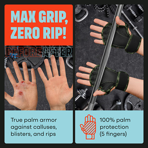 No Hand Fatigue Wholesale Custom Fitness Gym Gloves Anti <b>Slip</b> Weightlifting Gloves Breathable Workout Gloves With Wrist Support - Product Image 2