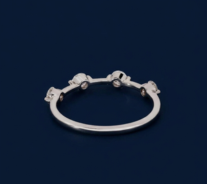 Bague en diamant créé en laboratoire 0,43 CT VVS2 F, bague de fiançailles en diamant cultivé en laboratoire, or blanc, bijoux personnalisés en gros - Product Image 3