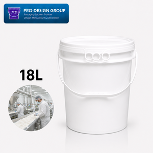 5 Gallon Food Grade Plastic <b>Bucket</b> <b>with</b> Handle and Flat <b>Lid</b> for Food Packaging, Leakproof Storage Solution - Product Image 1