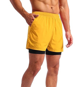 Latest Design Customized Hot Sale Gym Shorts Workout Fitness Shorts Durable Double <b>Layered</b> Summer Shorts - Product Image 3