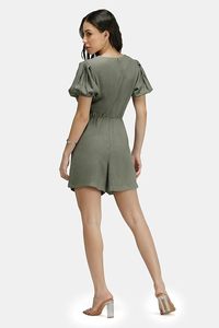 Jumpsuit <b>for</b> <b>Women</b>, Sleeveless One Piece <b>Outfit</b> with Stylish Cut-Out Neck Detail, Casual Wear Romper, Modern Fashion Fit - Product Image 2