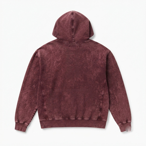 Custom <b>Men's</b> Acid <b>Wash</b> Fleece Hoodie Heavyweight Pullover Long Sleeve Loose Fit 100% Cotton Fleece <b>Men</b> Hoodies OEM ODM - Product Image 6
