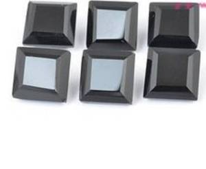 Prix de gros Spinelle noire naturelle, pierre précieuse en vrac à facettes, forme carrée, tailles disponibles pour la fabrication de bijoux - Product Image 2