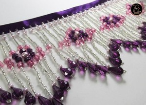 Black <b>Beaded</b> Fringe Good Quality Refratex India BF769 Black Made in India Buy Direct From Supplier At Factory Price - Product Image 6