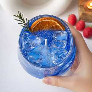 Cocktail Glass <b>Candle</b> <b>Set</b> Gel Wax Decorative Scented <b>Candle</b> Elegant Home Decor Wedding <b>Gift</b> Aromatherapy Eco-Friendly Modern - Product Image 6