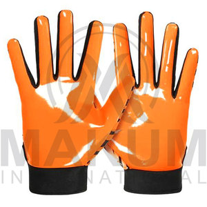 Guantes de Fútbol Americano de Alta Calidad Ultra-Agarraderos para Jóvenes y Adultos, de Cuero Transpirable con Logotipo Impreso - Product Image 2