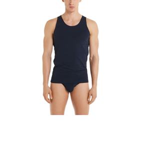 Recién llegado, chaleco elástico acanalado Wife Beater 3xl para hombre, camiseta sin mangas lisa con cuello en U de verano para exportación de hombre desde BD - Product Image 1