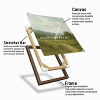 Marco de Madera NORDIC FRAME para Cuadros, Rectangular Horizontal, Resistente al Agua, Exhibición de Arte Mural, Impresión Digital a Todo Color