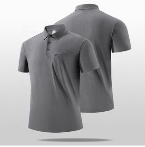 Camiseta de Golf de Manga Corta de Secado Rápido 100% Poliéster con Bolsillo con Cremallera en el Pecho, Ropa Deportiva y Casual, Polo de Alto Rendimiento para Hombre - Product Image 4