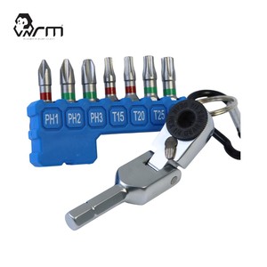 Mrm 8-Piece Bit Key Chain <b>Flex</b> Ratchet Impact <b>Drill</b> Wood Drilling Zinc Finish 13cm Taiwan Made ODM/OEM PH1-T30 - Product Image 4