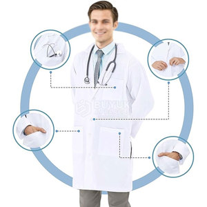 Blouse de laboratoire 100% coton pour homme, légère, durable, confortable, design ajusté, vêtements de travail protecteurs pour laboratoire, hôpital, clinique - Product Image 5