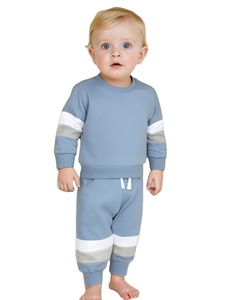 Customized Brand Baby Casual Print Color-Block Zip-Up Hooded Jersey Sweatshirt Joggers 100% Cotton ODM Autumn Winter Knitted - Product Image 2