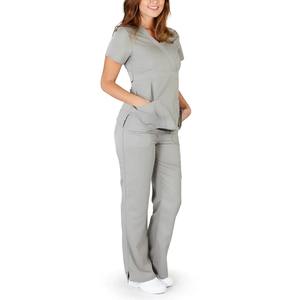 Ensemble d'uniformes médicaux infirmiers à manches longues en polyester/rayonne tricotée, haut et pantalon unisexe pour médecin, dernière arrivée, offre spéciale - Product Image 1
