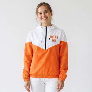 Veste à capuche coupe-vent 3/4 zippée pour la randonnée, imperméable, coupe régulière, pull à capuche, vente en gros fabricant - Product Image 1