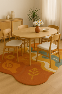 Custom Modern Organic Wool Rug Handmade Tufted Non-Slip Reversible PET Friendly High Pile Washable Living Room Home Decor - Product Image 4