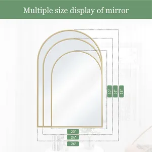Nouveauté, miroir mural en métal fait main, miroir rond de luxe contemporain pour hôtel moderne, restaurant, chambre à coucher, salon, maison - Product Image 4