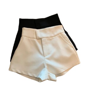 Shorts de Playa para Mujer, Estilo Urbano, Color Negro y Blanco, Cintura Media, Tinte Uniforme, Transpirables, de Secado Rápido, Poliéster/Algodón, Corte Regular, Sexy, para Club, Nuevo - Product Image 4