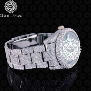 Charm_Jewels Luxury Stainless Steel Round Analog Quartz <b>Watch</b> 38mm Sapphire Crystal Folding Clasp Women - Product Image 5