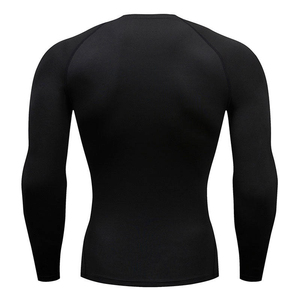 Camiseta de Compresión de Manga Larga con Cuello Redondo para Hombre, Color Gris, con Logotipo de Araña, Secado Rápido, Corte Ajustado, Diseño Deportivo, Tejido de Poliéster - Product Image 5