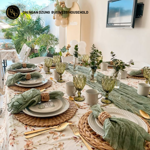 Set de table tressé en jacinthe d'eau style ferme 10 mm, antidérapant, résistant à la chaleur, écologique, couleur personnalisable, fait main, durable - Product Image 6