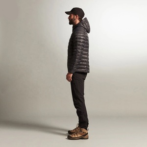 Chaqueta de Invierno Casual para Hombre, con Capucha, Cuello Alto, Cierre de Cremallera, Relleno Alternativo a Plumón, Logotipo Personalizado, para Viajes al Aire Libre, Abrigo Cálido - Product Image 4