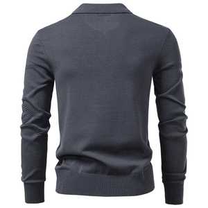 Suéter Polo de Punto Texturizado Refinado – Elegante Tejido Texturizado con Cuello Polo, Perfecto para Uso Casual, Cómodo y Versátil - Product Image 2